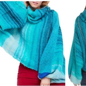 Free people blue alpaca cropped sweater